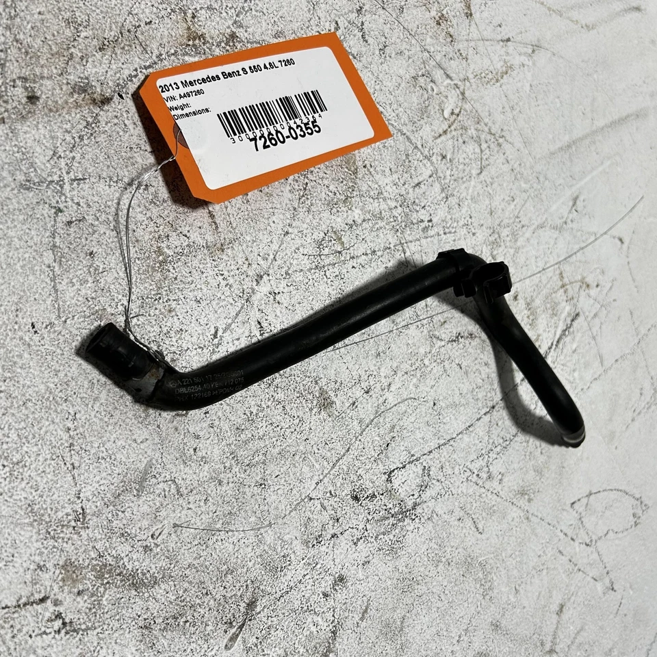 Tubo de manguera de agua refrigerante Mercedes-Benz S550 2010-2013 OEM Foto 3 de 4