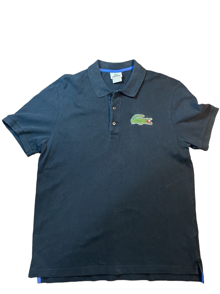 old LACOSTE France製 H/S Polo col.BLK Lacoste Designed in France Oversized Alligator Polo Shirt