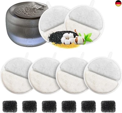 MARKE UTEFIF 6+6 Stück Trinkbrunnen Katzen Ersatzfilter, Filter Katzenbrunnen für 84 FL o