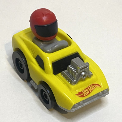 Fisher Price Little People Wheelies Yellow Hot Wheels Twin Mill Race Car Toy