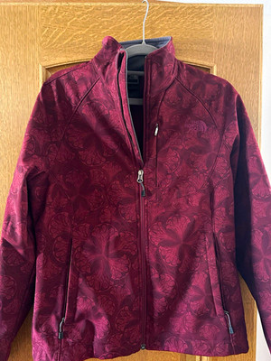 The North Face Damen Outdoorjacke Bordeauxrot Polyester Floral Muster Gr. M