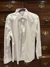 BRAND NEW Charles Tyrwhitt Dress Shirt Mens 16.5 33 Slim White French Cuff