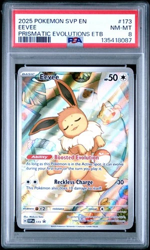 2025 POKEMON PRISMATIC EVOLUTIONS ELITE TRAINER BOX EEVEE PSA 8