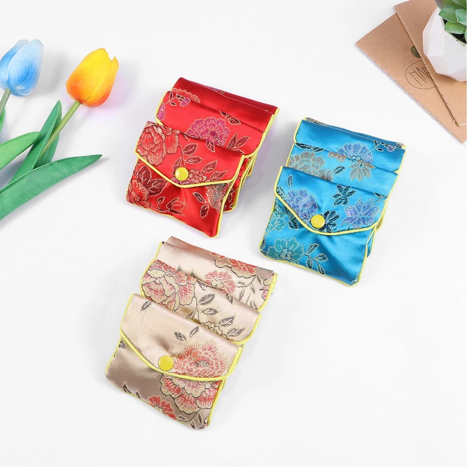 NUOLUX Lot de 12 pochettes en brocart traditionnel chinois, porte-monnaie, - Photo 3/4