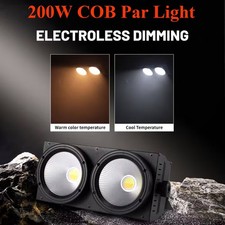 200W COB LED Par Light DMX Stage Audience Blinder Lighting Warm White Cool White