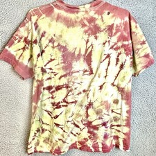 Vintage 80s 90s Oneita Tie Dye Graphic T Shirt Size XL Single Stitch Hippie Boho