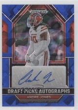2023 Panini Prizm Draft Picks Blue Ice 9/75 Andre Jones #DPA-ANJ Auto 1pe9