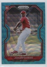 2021 Panini Prizm Tier II Teal Wave Prizm Johan Oviedo #176 0o1