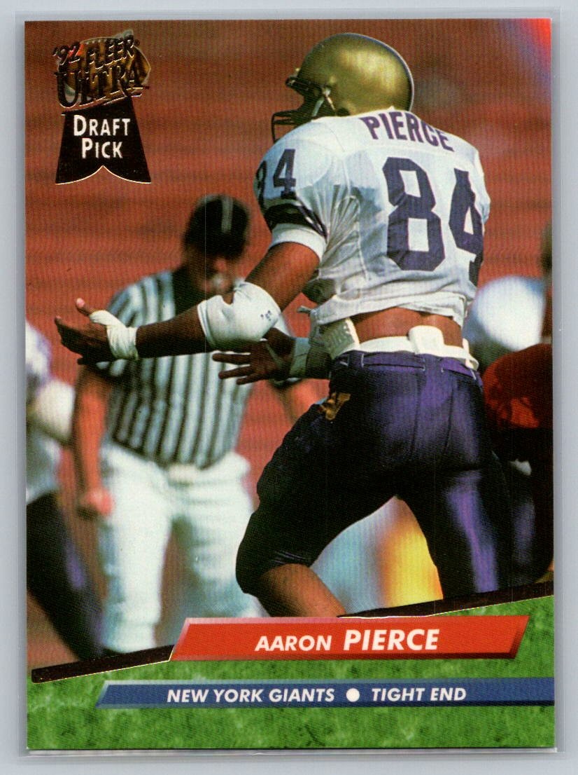 Aaron Pierce 1992 Ultra #432 Rookie New York Giants - Free Shipping