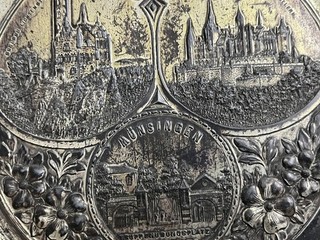 Rare reservist plate military training area Münsingen Castle Lichtenstein 1914