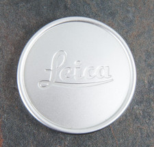 - EX  Leica A-36 Silver Logo Slip-On Metal Front Lens Cap 36mm ID 5