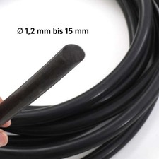 1M 5M L&auml;nge Solide FKM FPM Fluor Gummi Rundschnur Dichtschnur Schwarz &Oslash; 2mm-15mm