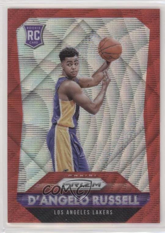 2015 Panini Prizm Rookies Ruby Wave 229/350 D'Angelo Russell #322 Rookie RC 1m7