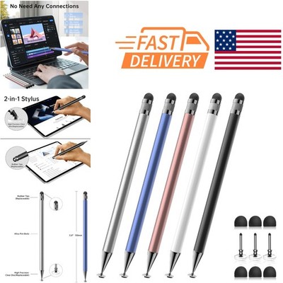 2 in 1 Stylus Pens for iPhone iPad Android Tablets High Accuracy and Flexibility