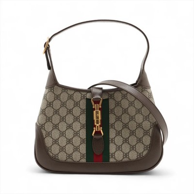 Gucci x Balenciaga Jackie The hackers projects PVCx leather Shoulder bag Beige x