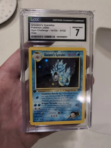 2000 POKEMON GYM CHALLENGE HOLO-1st Edition #5 GIOVANNI'S GYARADOS CGC 7