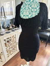 Cathrine Malandrino Little Black Off The Shoulder Dress Women's Size Small NWT