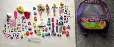 HUGE LOT POLLY POCKET FASHION DANCE WORLD HUGE LOT DRESS DOLLS BACKPACK SHOES