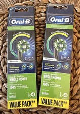 Lot 2 Oral-B CrossAction Replacement Electric Toothbrush 8 Heads Total  Black 