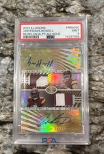 2022 Panini Illusions SAM HOWELL JAHAN DOTSON Rookie Dual Patch Auto #7/8 PSA 9