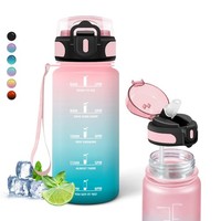 Grsta Trinkflasche Kinder 500Ml Auslaufsicher Mit Strohhalm Leicht Zu