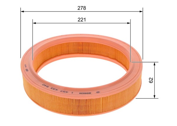 NEU - Bosch 1457433540 Luftfilter FüR Seat Skoda VW-image