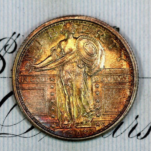* 1917-S T1 FH * PRISTINE+ GEM BU MS STANDING LIBERTY QUARTER * FROM COLLECTION