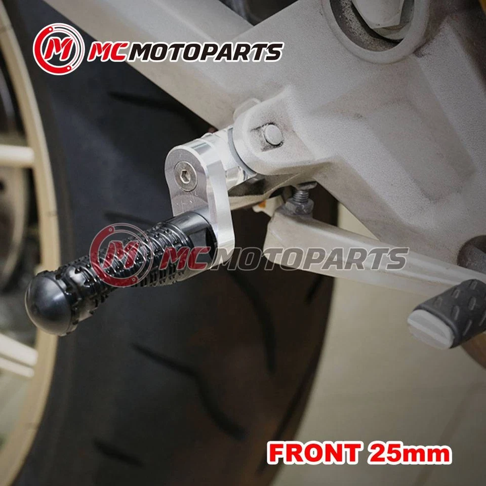 For Buell M2 Cyclone All Year MPRO 25mm Extended BLACK Front Foot Pegs Foto 4 de 4