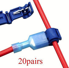 20 Pairs Quick Splice Electrical Wire Connectors Snap Lock Cable Terminals - NEW