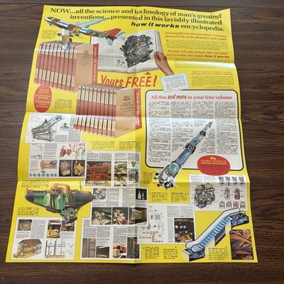 Vintage 1984 Science Invention Encyclopedia Ad Brochure Sci-fi Ephemera