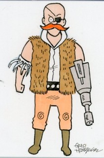 Fred Hembeck Sketch Card: The Hunter LSH foe (DC Comics)