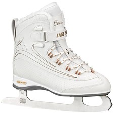 Lake Placid Everest Women's Ice Skate, White/Gold, Size 8