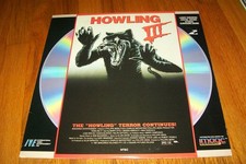 HOWLING III Laserdisc LD VERY GOOD CONDITION VERY RARE GREAT FILM PART THREE 3