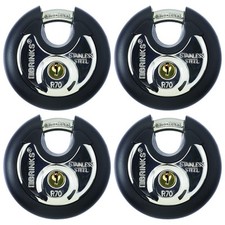 Brinks Heavy Duty Padlock With Key - 70Mm Discus Keyed Lock For Storag