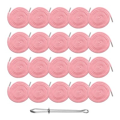 20pcs Drawstring Cords 51'' Replacement Drawstring with Threader, Light Pink