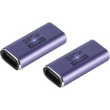 GHQXZT 240W USB C Coupler 2 Pack , Type C Female to purple