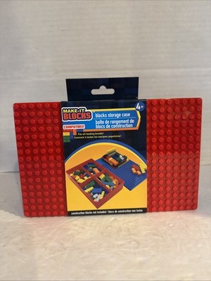 NEW Make it Blocks Blocks 8.5'' x 4.5'' Storage Case Red Top