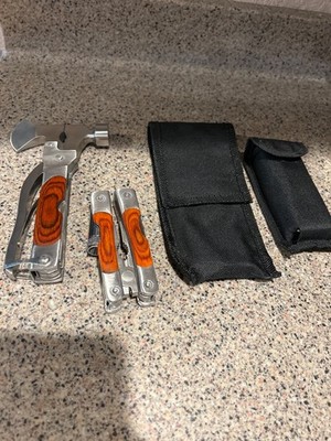 Stainless Steel Wood Handled Multi Tool  & Knife for Outdoor