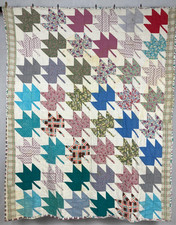 Vintage Ręcznie robiony epicki liść klonu"Wzór Patchwork Wielokolorowa kołdra 200x164 cm