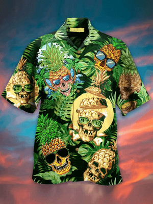 Skull And Pineapple Hawaiian Shirt Unisex Adult Hw2661