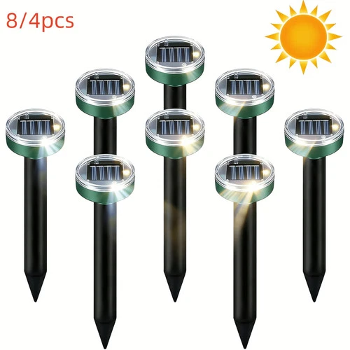 4 Pack Mole Repellent Solar Powered Gopher Repellent Soundwave Technology