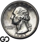 1941-D Washington Quarter, Better Date, Gem BU++
