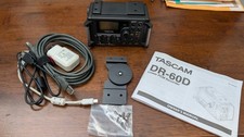 Tascam DR-60D Gen 1 Portable Recorder Case, Power Adapter, Cables, Camera mount