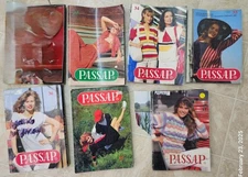 (6) Passap DM80, Duomatic, E6000 Knitting Machines Patterns Magazines #33-37, 39