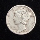 90% Silver - 1943 Mercury Dime Circulated - 06-42