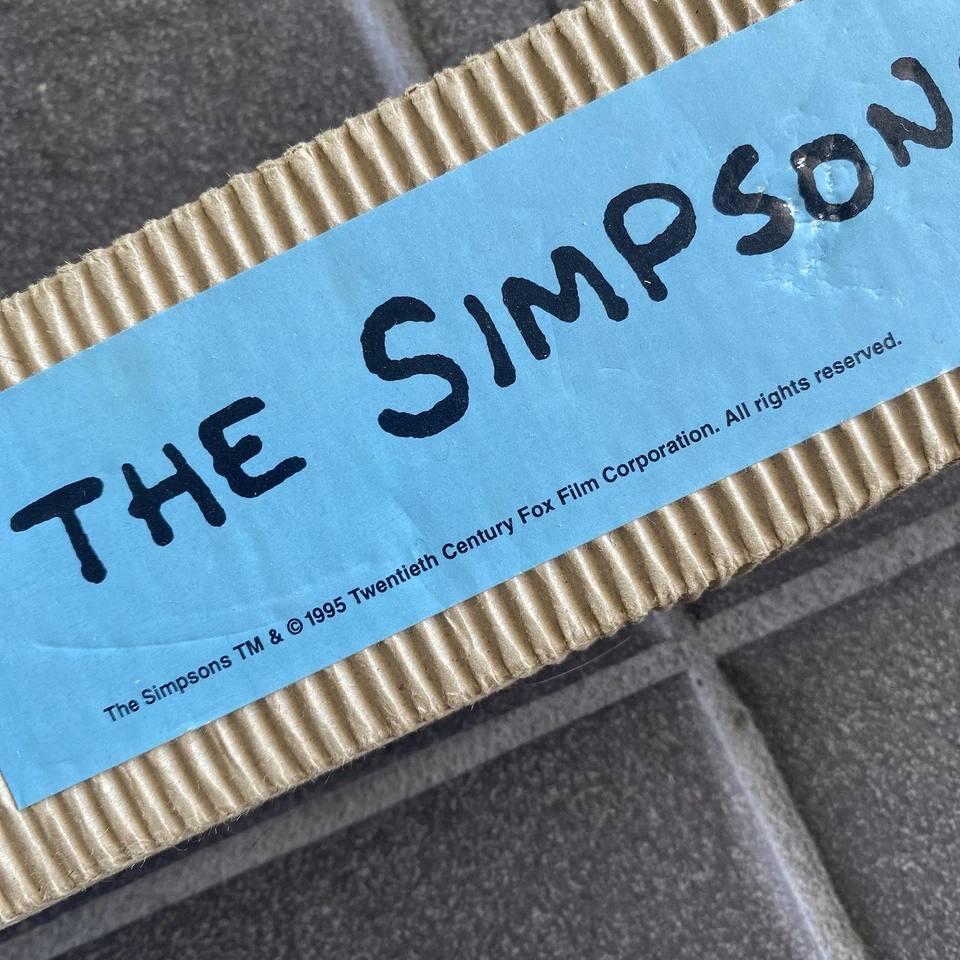 Vintage 1995 Simpsons Watch Homer Marge Bart Lisa Maggie FOX Leather Band w Box - Image 3 of 4