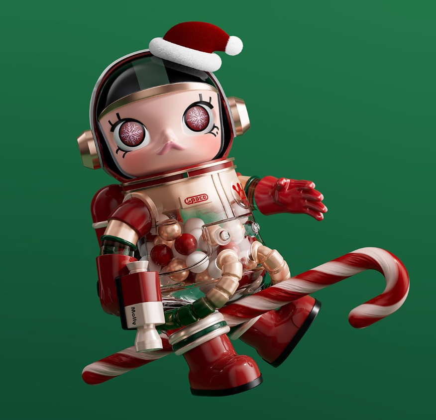 完売品MEGA SPACE MOLLY 400% ➕100%Christmas POP MART MEGA Space Molly 400% Christmas 2024 Figure Limited
