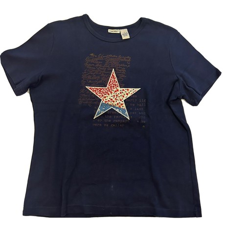 Vintage CHEROKEE Women's Top T-Shirts Black&Printable color design Size L - Picture 1 of 8