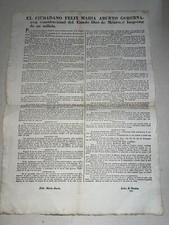 Mexico 1834 Treaty Of Friendship Commerce Navigation With Peru Santa Anna