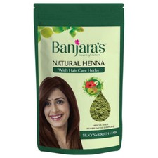Banjara's Natural Henna Powder With Hair Care Herbs for Silky Smooth Hair-50G